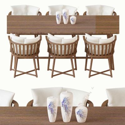 新中式餐桌椅组合