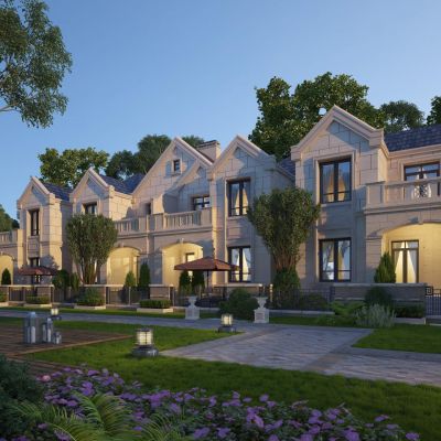 欧式联排别墅建筑外观