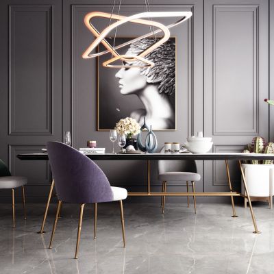 北欧轻奢餐桌椅组合