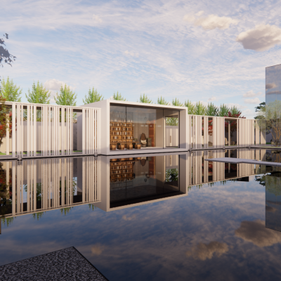 新中式示范区景观深化模型