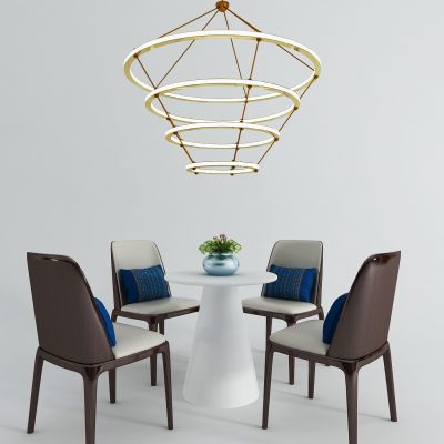 现代休闲桌椅 吊灯