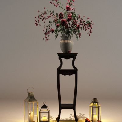 现代花架 花瓶 烛台