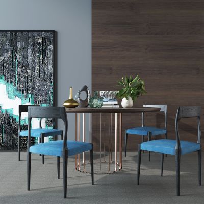 现代餐桌椅组合 餐厅