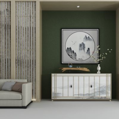 新中式装饰柜 边柜