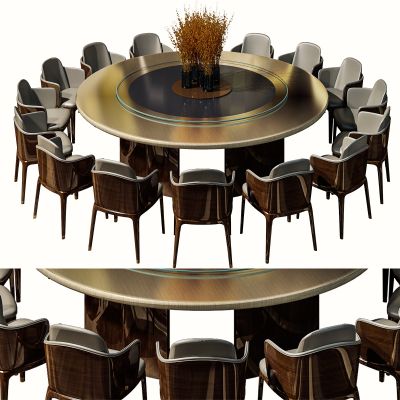中式多人圆形餐桌