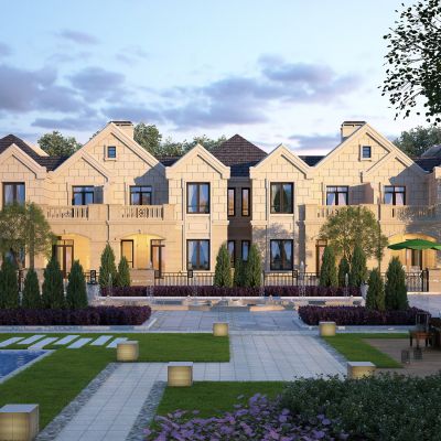 欧式联排别墅建筑外观