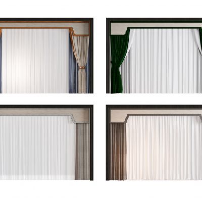 新中式窗帘组合