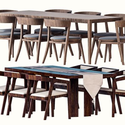 新中式餐桌椅组合