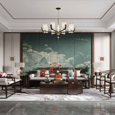 新中式沙发组合