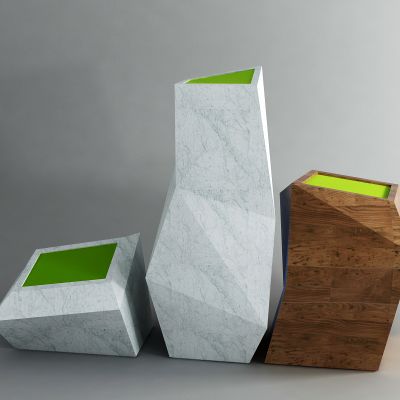 现代花盆 装饰摆件