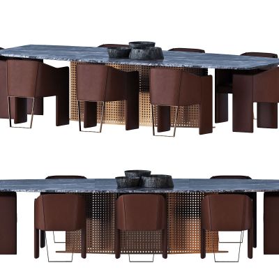 现代餐桌椅组合