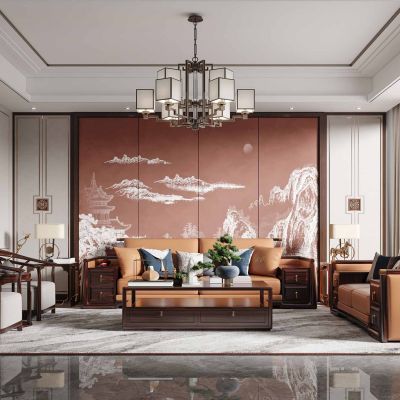 新中式沙发组合