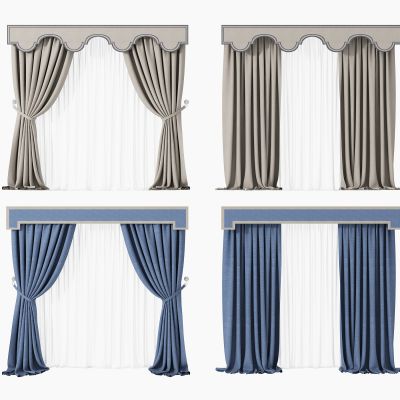 现代简欧窗帘组合