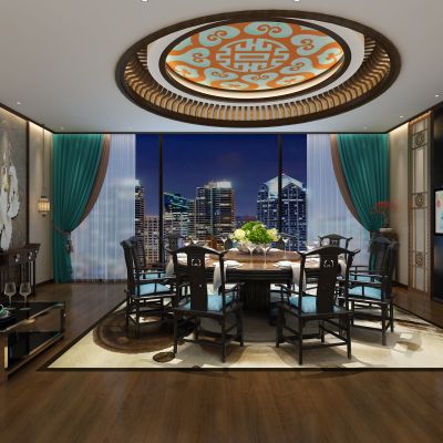 新中式餐厅包厢