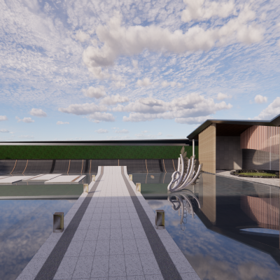 新中式示范区景观深化模型（施工图返模）