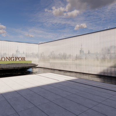 新中式示范区入口门楼