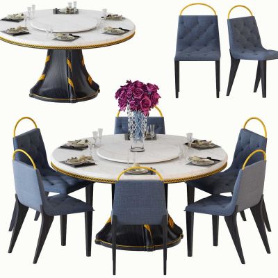 新中式餐桌椅组合