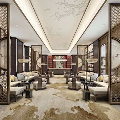 新中式售楼处洽谈区