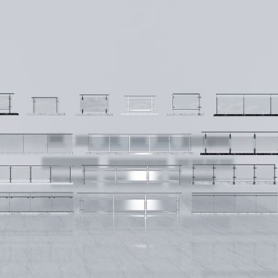 现代玻璃护栏，玻璃栏杆，玻璃扶手