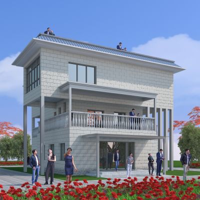 现代别墅建筑，现代建筑，景观小品，公共建筑，小公建，户外建筑