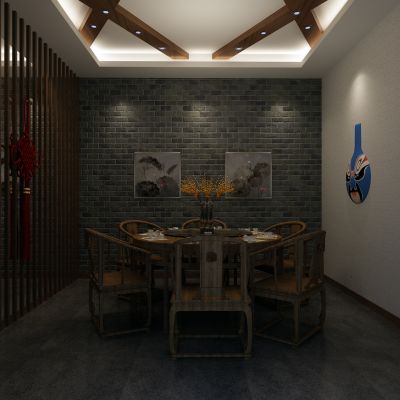 新中式餐厅包厢