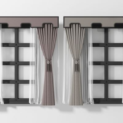 现代窗帘组合