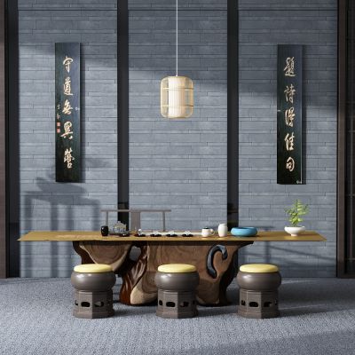 中式茶几 泡茶桌 桌椅