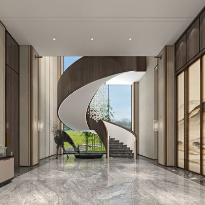 新中式旋转楼梯