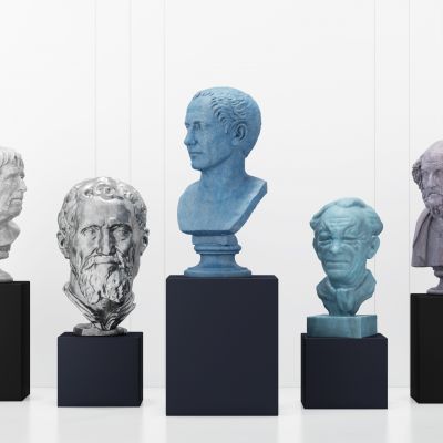 现代人物雕塑 人头雕塑 雕塑摆件