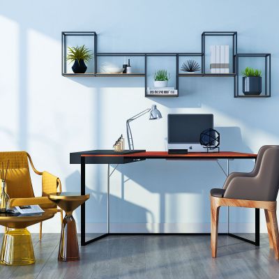 简欧书桌椅组合