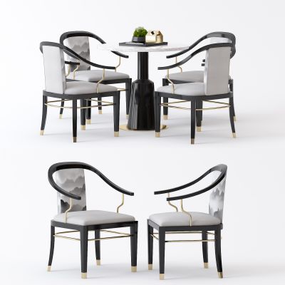 现代餐桌椅组合休闲椅