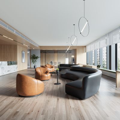 现代办公室会客休息区