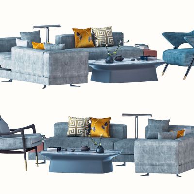 简欧现代沙发茶几组合