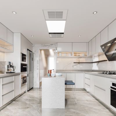 现代家居餐厅+开放式厨房