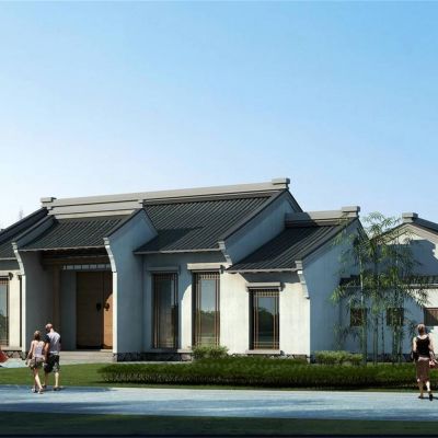 现代中式会所 中式别墅 中式四合院