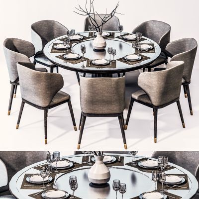 现代餐桌椅组合