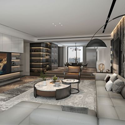 现代高级灰客餐厅