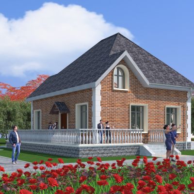 欧式别墅建筑，简欧建筑，独栋别墅，住宅建筑，景观小品，公共建筑，小公建，户外建筑，庭院