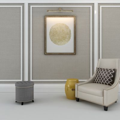 简欧镜前灯 沙发椅