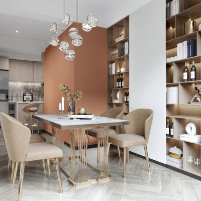 现代家居餐厅开放式厨房