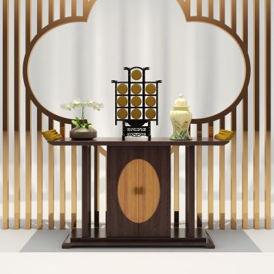 新中式玄关柜  案几