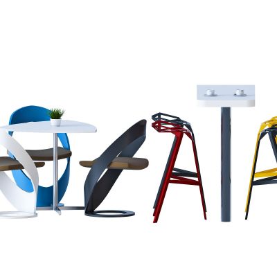 简欧休闲桌椅组合