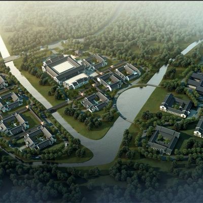 中式茶文化园 中式四合院 中式会所 中式别墅