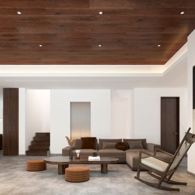 现代民宿酒店休息区 沙发茶几