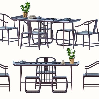 中式餐桌椅组合