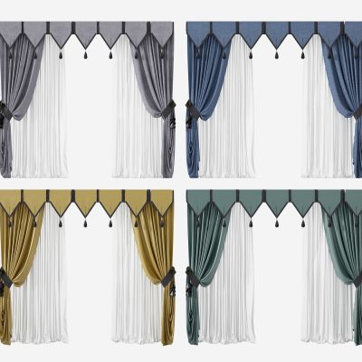 现代窗帘组合
