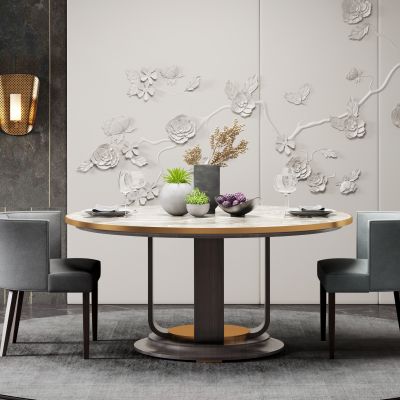 新中式餐桌椅组合