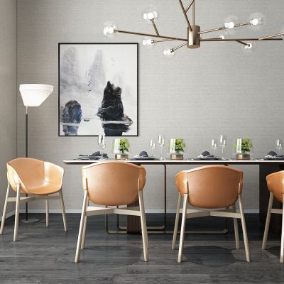 新中式餐椅 餐桌椅组合 吊灯 餐桌 单椅 桌子 饰品