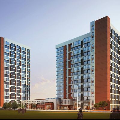 现代高层住宅 公寓建筑 外观