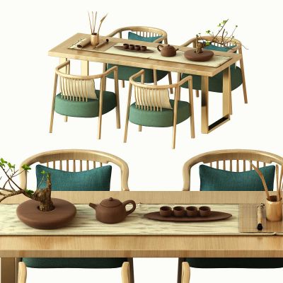 中式餐桌椅组合